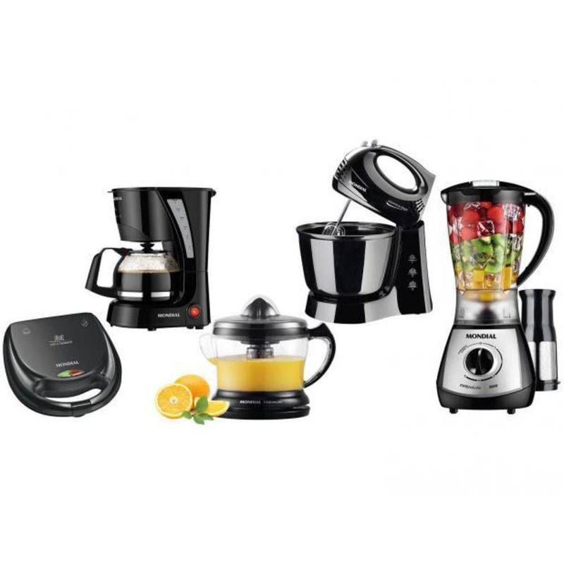 Kit Cozinha Completa Mondial KT-76 C/ Liquidificador/ Batedeira